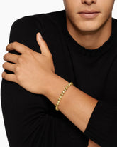 Spiritual Beads Faceted Bracelet in 18K Yellow Gold with Pavé Diamonds, 6mm